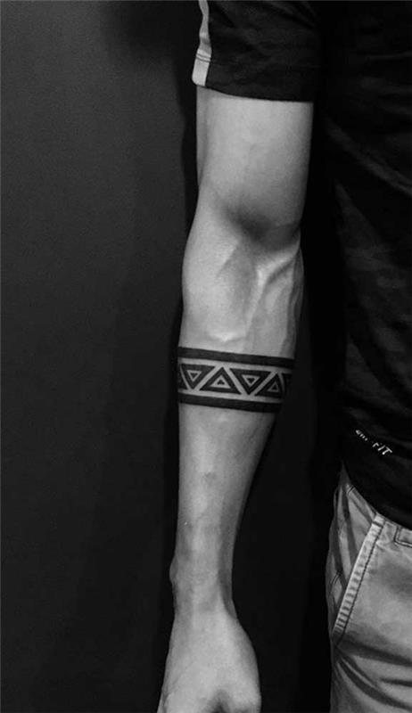 viileä rannekoru tatuointi geometrinen kuvio