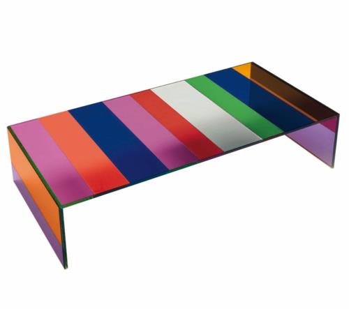 viileä suunnittelija sohvapöydät raidat värillinen lasi