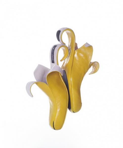 viileä eksentrinen naisten kengät purukumi banaani kuoriutuu keltaiseksi