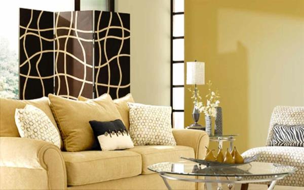 viileät värit olohuoneen sohvatyynyille taitettava näyttö