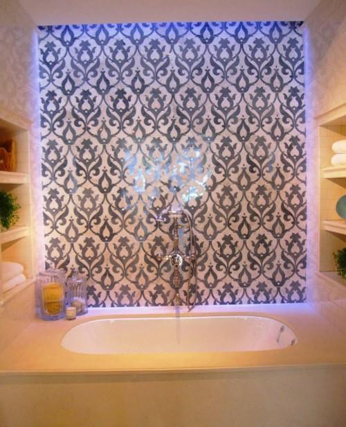 viileä laatta peili ideoita kylpyhuone sisustus kylpyamme