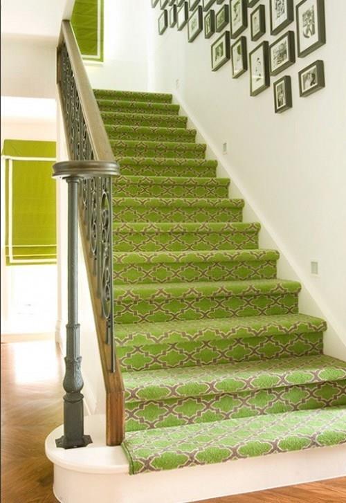 viileät vihreät portaat matot idea talo