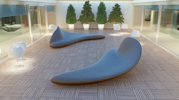 viileä idea rentoutua lepotuoli ja sohva puutarhassa ergonominen sininen