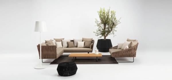 viileä idea rentoutua lepotuoli ja sohva puutarhassa moderni