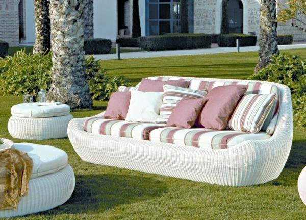 viileä idea rentoutua lepotuoli ja sohva puutarhassa valkoinen