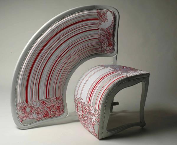 kaunis klassinen tuoli malleja penkki punaiset raidat valkoinen väri