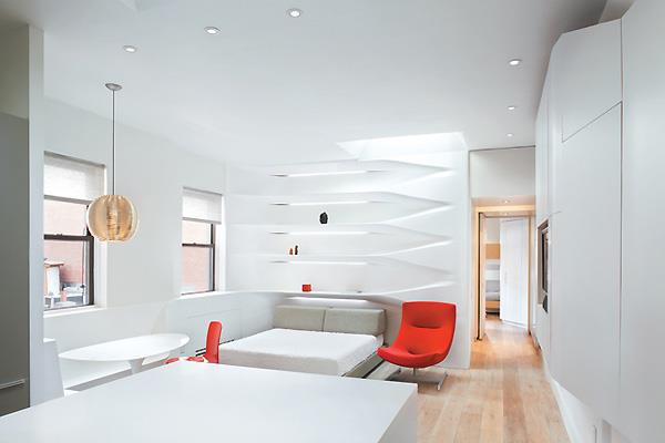 viileät pienet huoneistot valkoiset kalusteet puhdas moderni kattovalaistus