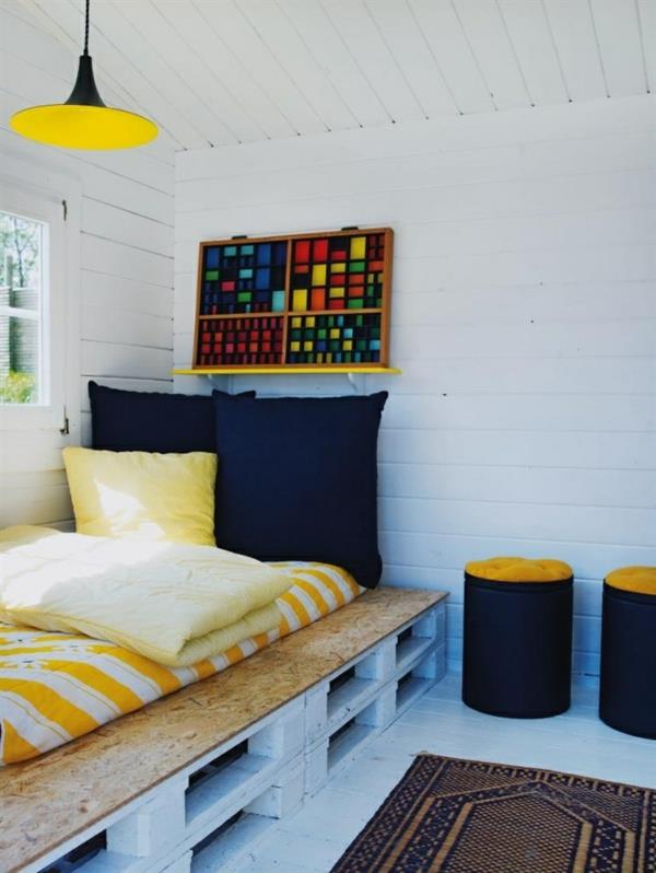 viileät huonekalulavat sängyn väri design keltainen vanerilevy