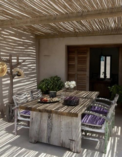 viileä moderni patio huonekalut malleja bambu puu pöytä