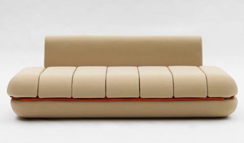 tyylikäs ylellinen sohva suunnittelee beigeä futuristista