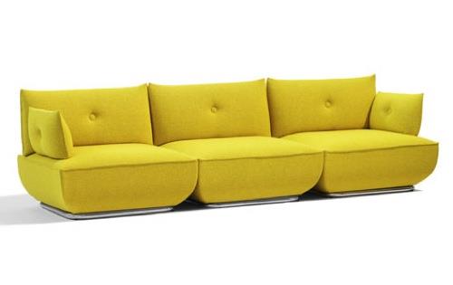 tyylikäs ylellinen sohva suunnittelee keltaista stefan borseliusta