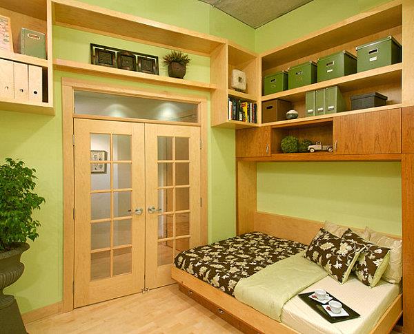 viileät käytännölliset vuodesohvat pienet huoneistot vihreät seinät