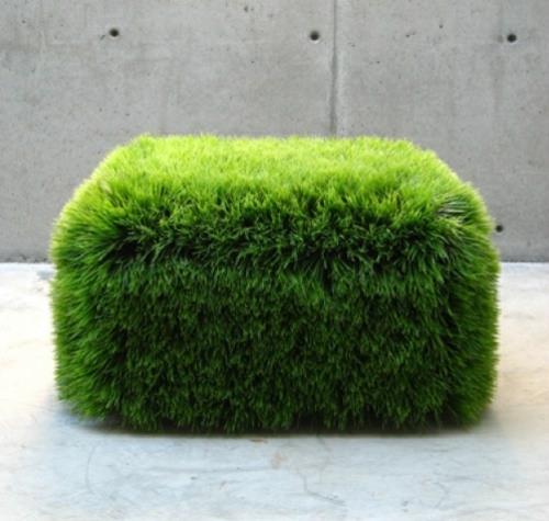 viileä neliömäinen istuintyyny suunnittelee ruohoa art nancy favier