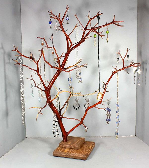 viileitä korujen säilytysideoita DIY tinker tree