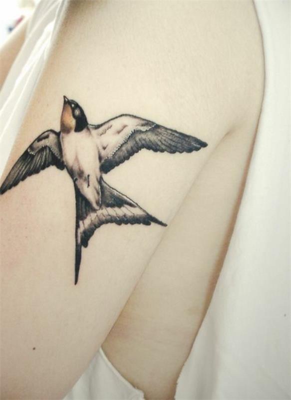 tatuoinnit kuvat olkavarren tatuointimallit lintuaihe