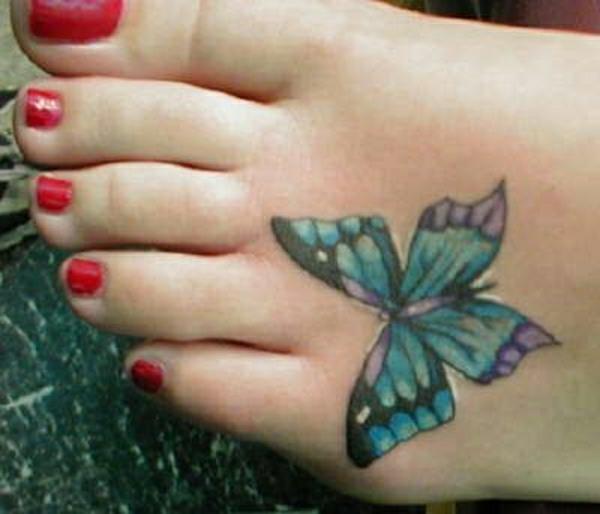 tatuoinnit suunnittelee jalka tatuointi perhonen aihe