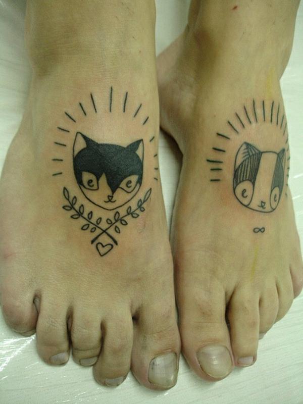 tatuoinnit ideoita jalka tatuointi kissoja
