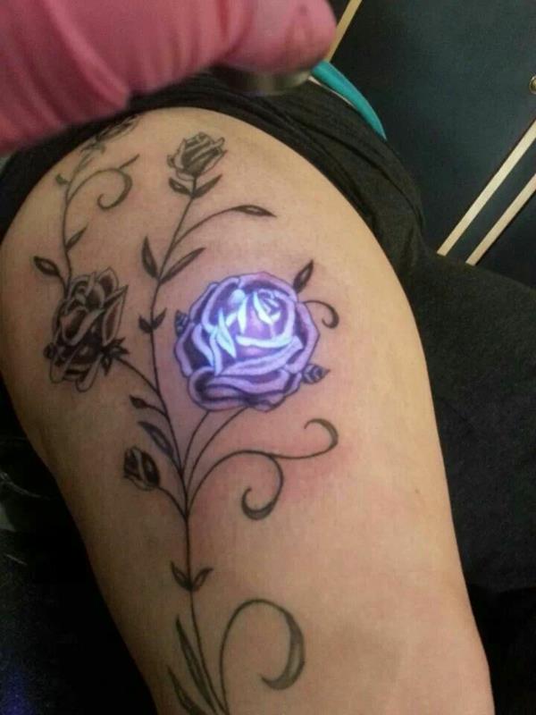 tatuoinnit uv tatuointi ainutlaatuinen ruusu