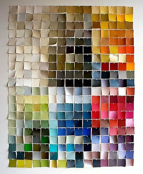 viileä seinäkoristeideoita värikäs kangas neliö