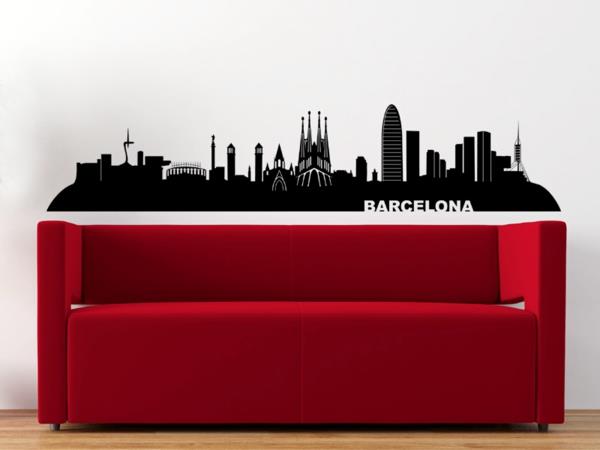 viileä seinä design seinä tarra barcelona