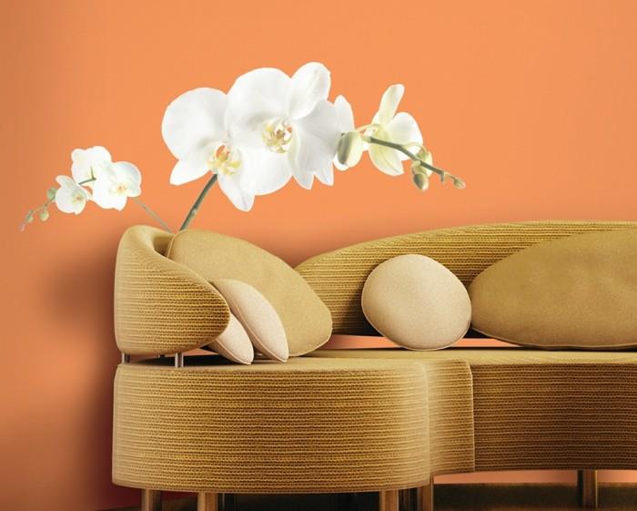 viileät seinätarrat olohuone koristavat orkideaa