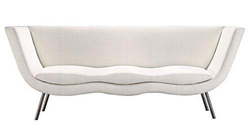 retro valkoinen sohva malleja matala tyylikäs Klimt