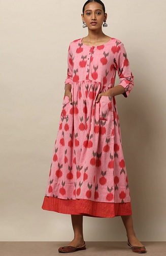 Ikat bomuldskjole design