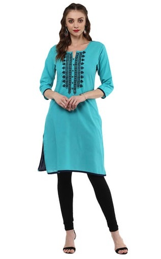 Térdig érő pamut Kurta