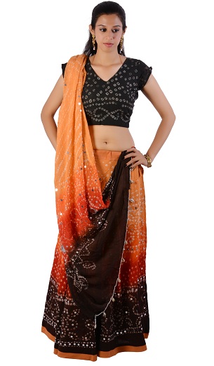 Rajasthani bomuld Lehenga