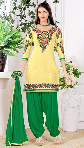 Rövid Kameez nyomtatott Salwar Suit Design