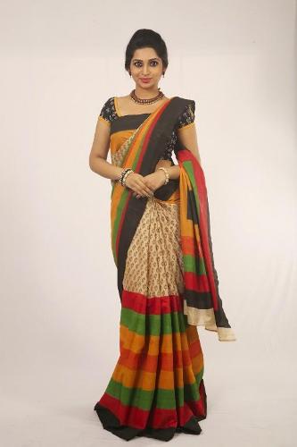 Dhamki Multi Color Cotton Saree