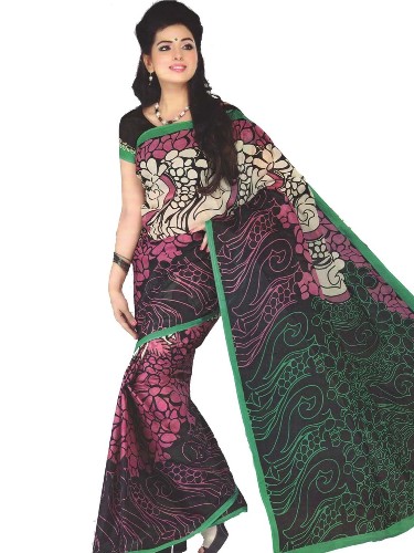 A Flora minta indiai pamut Saree