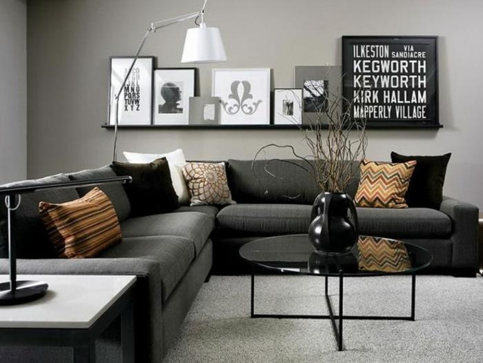 sohva osta olohuoneen huonekalusuunnittelu sohva musta kulmasohva