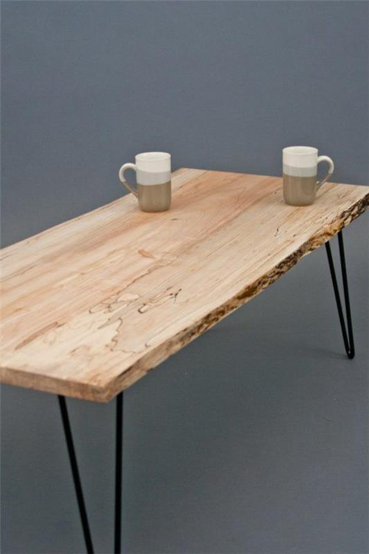 sohvapöytä puu puinen lautanen juoma kahvi olohuoneen sisustus