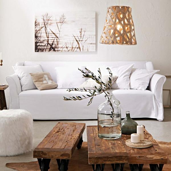 massiivipuinen sohvapöytä maalaismainen huonekalut olohuoneen sohva valkoinen puun väri Filttepich