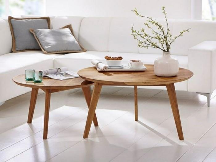 Sohvapöydät yhdistävät pyöreät puupöydät