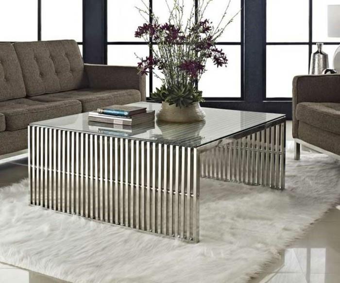 sohvapöydät tyylikäs olohuoneen pöytä valkoisella matolla