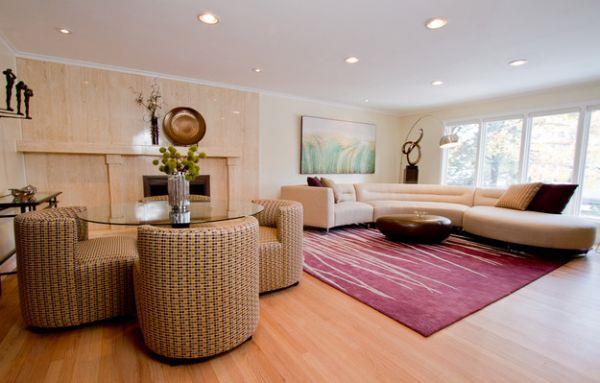 sohvapöydät ja tyylikäs ruskea ruskea koristekivi