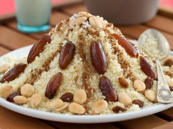 Valmista terveet couscous -jälkiruokapähkinät