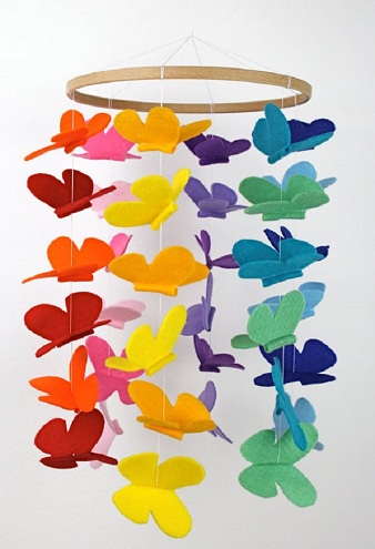 Butterfly Wind Chime-kézműves lányoknak