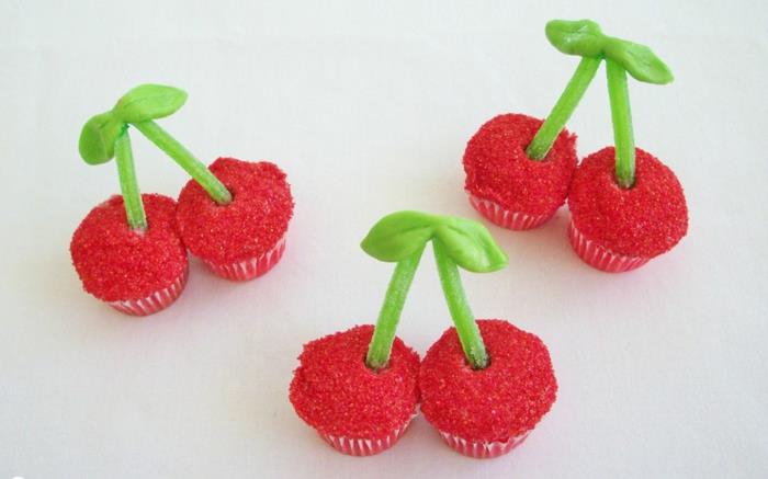 cupcake deco -ideoita kirsikkajuhlien koristeet lasten syntymäpäivämuffinit