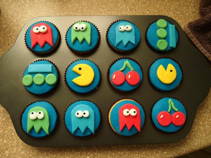 cupcake deco -ideoita juhla pacman -suunnittelu cupcakes -reseptejä