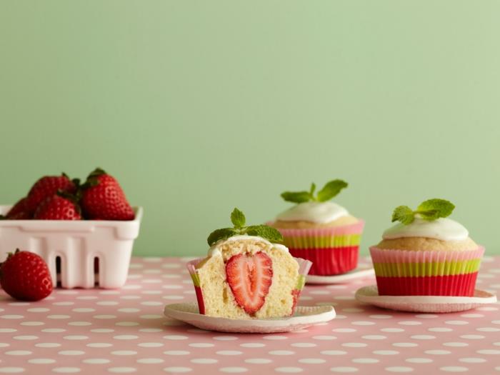cupcake deco -muffinit kesäjuhlan mansikat ideoita