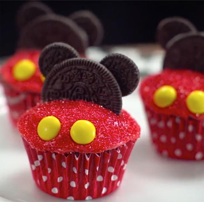 Cupcake -koristeelliset muffinssit oreo Mikki Hiiri Disneyn muotoilu