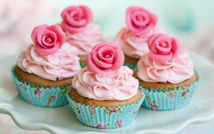 cupcake deco muffinsit ruusut sokeri ripottelee vintage -ideoita