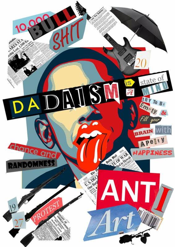 dadaismi moderni trendi anti juliste kollaasi