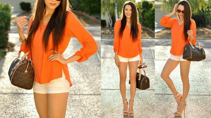 naisten puserot trendit naisten muoti 2016 naisten paita oranssi pitkät hihat