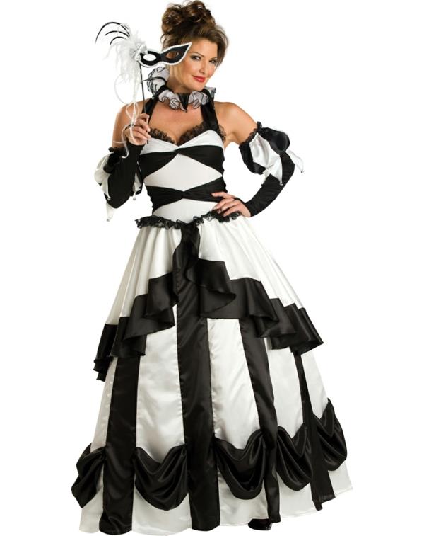naisten puvut karnevaalikarnevaaliasut mustavalkoisia