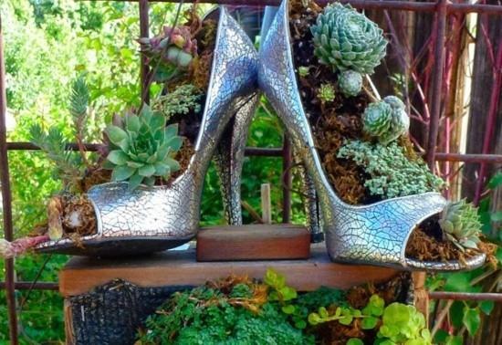 naisten kengät puutarhan sisustus tekevät ideoita itse