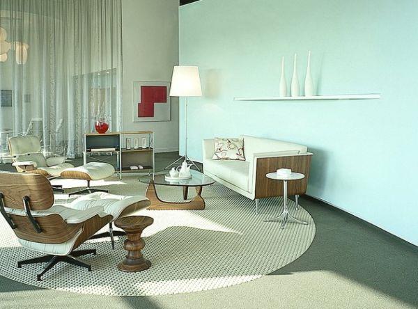 ajaton Eames Lounge Chair mukava mintunvihreä seinät lattiavalaisin